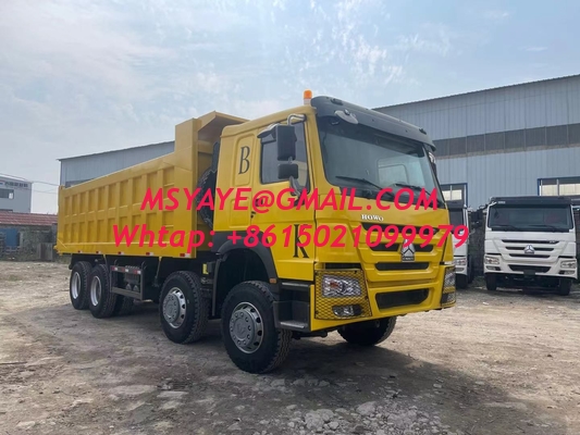 420hp Sinotruk Usado camión de basura Rojo Color Manual Transmisión empresas de construcción