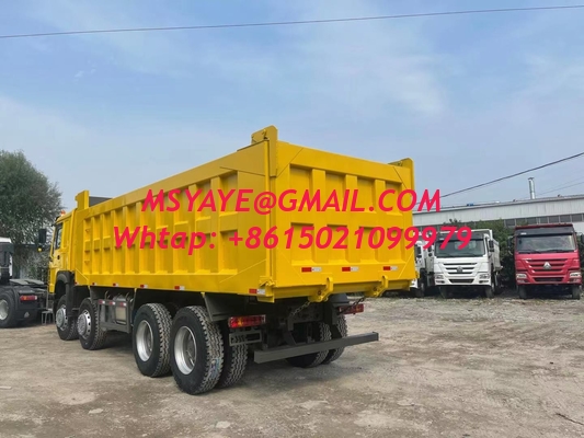 420hp Sinotruk Usado camión de basura Rojo Color Manual Transmisión empresas de construcción