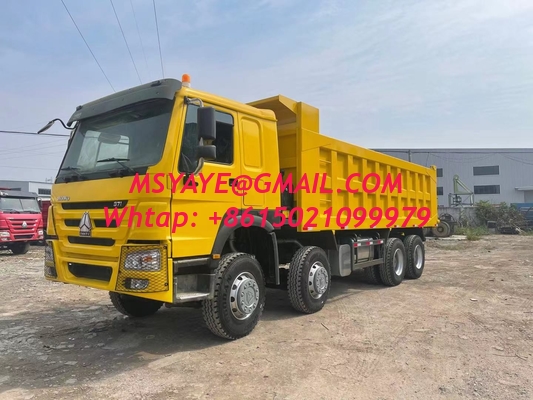 420hp Sinotruk Usado camión de basura Rojo Color Manual Transmisión empresas de construcción