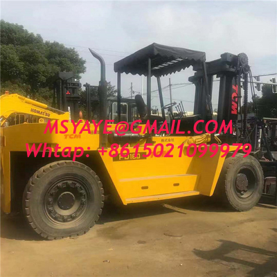 Carretilla elevadora usada Tcm 16 Ton Diesel Forklift Made en Japón, carretilla elevadora de Tcm Fd160 con el buen motor